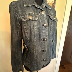 Live A Little Jean jacket size small Cute!